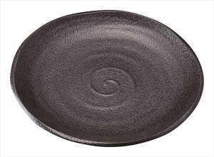 鳴門 7寸浅皿 黒耀 磁器 21.3×2.5cm 食器 創作料理 一品料理 多国籍料理 器 アジアン料理 和食器 洋食器 居酒屋 焼肉 中華 などにご利用頂けます