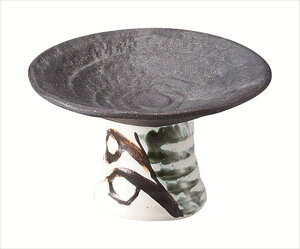 桂川 (黒)特高台4寸皿 陶器 φ14×H7.8cm 食器 創作料理 一品料理 多国籍料理 器 アジアン料理 和食器 洋食器 居酒屋 焼肉 中華 などにご利用頂けます