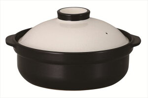洋風煮込土鍋 ホワイト/ブラック6号鍋 陶器 L22.8×S19.4×H10.5cm・800cc 食器 創作料理 一品料理 多国籍料理 器 アジアン料理 和食器 洋食器 居酒屋 焼肉 中華 などにご利用頂けます