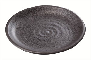 黒御影 7寸皿 磁器 22.9×H2.5cm 食器 創作料理 一品料理 多国籍料理 器 アジアン料理 和食器 洋食器 居酒屋 焼肉 中華 などにご利用頂けます