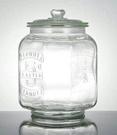 【今だけ送料無料！】【Glass Cookie Jar アンティーク ガラスクッキージャー】（容量：7.0L 米約5kg）【10P05Sep15】