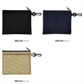 セパレートメッシュポーチminimum（カラビナ付） A/ブラック 0088-01 景品 記念品 粗品 ノベルティ 名入れ 御挨拶 ご挨拶
