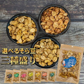 選べる そら豆 3種盛り 80g×3袋 そらまめ 全8種類 ソラマメ やみつき 塩 黒胡椒 わさび 梅 のり塩 カレー 塩キャラメル バジルチキン たんぱく質 1000円 1000円ポッキリ 1000円ぽっきり お菓子 おやつ おつまみ スナック 買い回り [Y3C] 【ゆうパケット送料無料】