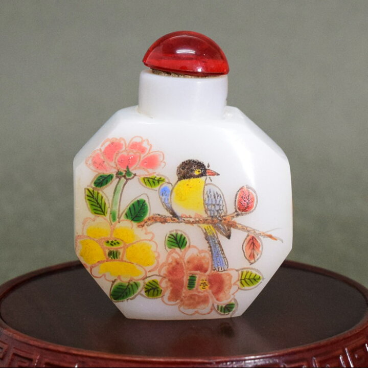 楽天市場】八角形の中の花鳥画鼻煙壺180919鼻煙壷 鼻煙壺 中国 芸術 