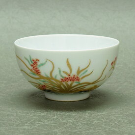 【逸品茶器】景徳鎮窯 金襴牡丹花碗茶碗 茶器 牡丹 中国 茶器 金襴　景徳鎮窯