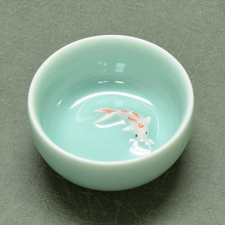 楽天市場】【逸品茶器】龍泉窯青磁 鯉茶杯茶杯 茶器 金魚 青磁 中国 