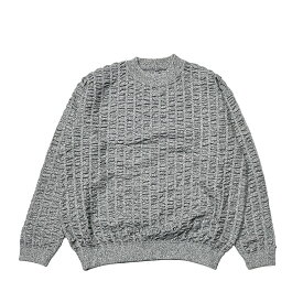 crepuscule【クレプスキュール】-2303-004 WAVE KNIT L/S CREW (L.GREEN)