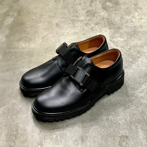 hoboyz[{[z- COW LEATHER SLIP ON WITH FIDLOCK BUCKLE(NAVY)