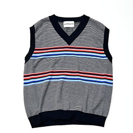 NOMA t.d.【ノーマティーディー】-NOMA Stripe Knit Vest (Multi)