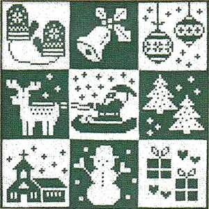 クリスマス クロスステッチ 刺繍キット(刺しゅうキット)クリスマス(グリーン)