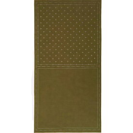 刺し子布(hidamari）綿麻マルチクロス用の刺し子布かすり98906-61カーキ