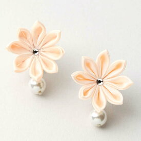 つまみ細工 キット きらきら イヤリング キット (ベージュ)