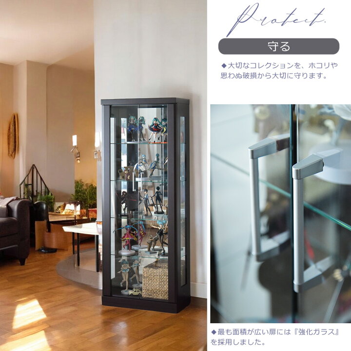 楽天市場】コレクションケース コレクションボード ガラス 幅62cm 高さ 