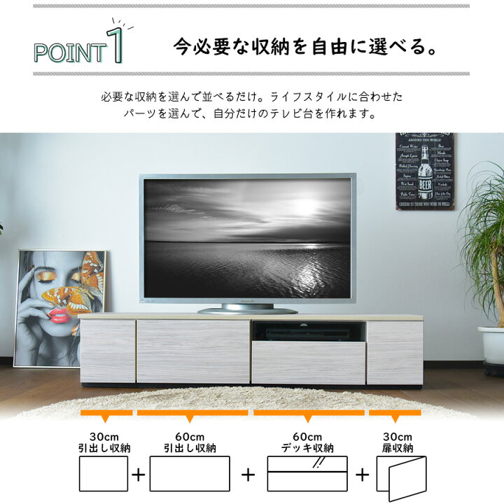 楽天市場】テレビボード ローボード テレビ台 180cm ウォールナット調 