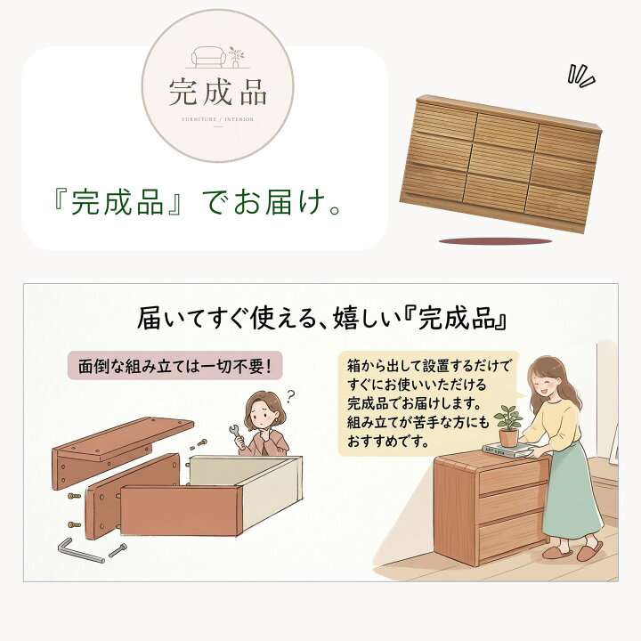 楽天市場】チェスト 収納 リビングチェスト ローチェスト 幅120cm 3段 