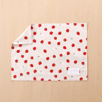 me様確認用いちご白ランチョンマット20×30 給食袋両面フリル