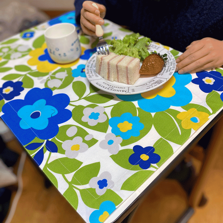 楽天市場】ランチョンマット ランチクロス 縦40cm横60cm(40×60) ブルー