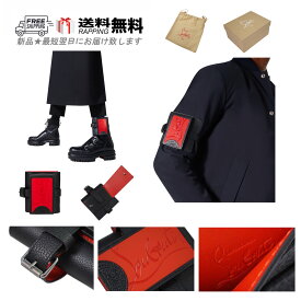 Christian Louboutin クリスチャン ルブタン カードケース Carlos Card Holder ロゴ メンズ 男 新品 ★ Loubi × Black