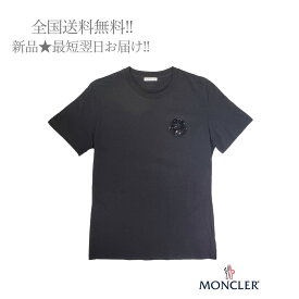 MONCLER モンクレール Tシャツ レディース ビジューロゴ 新品 ★ 999 ブラック ★ M