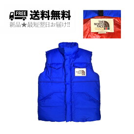 GUCCI × THE NORTH FACE グッチ ノースフェイス ダウン ベスト コラボ メンズ 新品 ★ 4316 ブルー