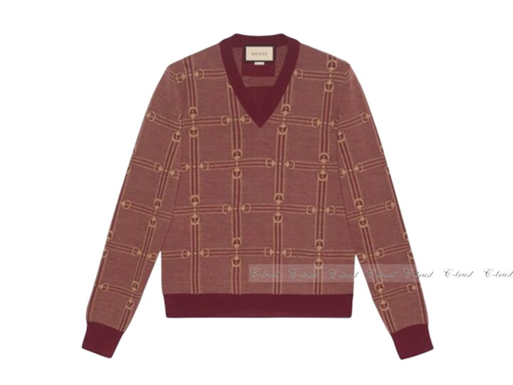 楽天市場】GUCCI グッチ ニット セーター ホースビット Vネック ロゴ 