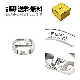 FENDI フェンディ リング 指輪 FF ロゴ イタリア製 7AJ548B08F0TH0 新品 ★ シルバー