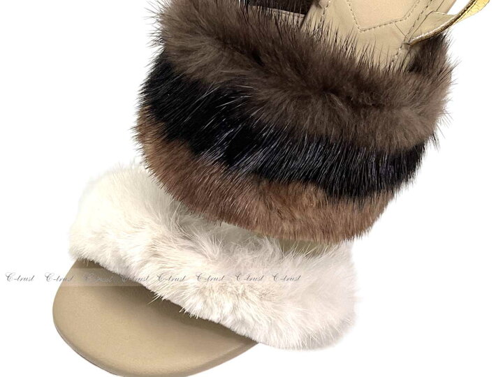 楽天市場】FENDI フェンディ ハイヒール ミンク ファー サンダル 
