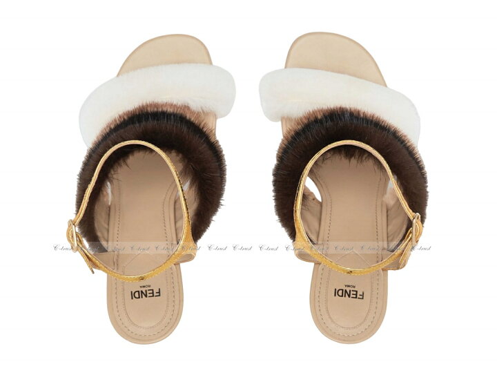 楽天市場】FENDI フェンディ ハイヒール ミンク ファー サンダル 