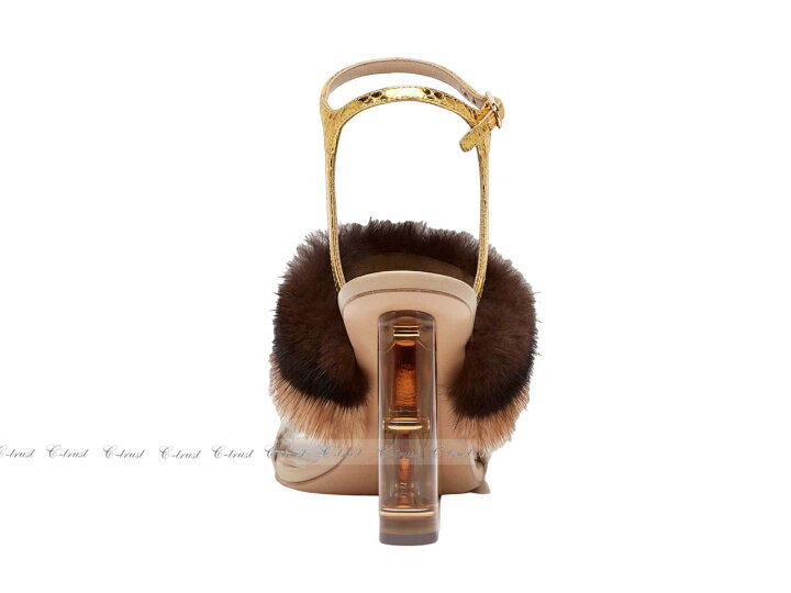 楽天市場】FENDI フェンディ ハイヒール ミンク ファー サンダル 