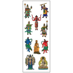 ラメ入りシール 仏像 ZR565