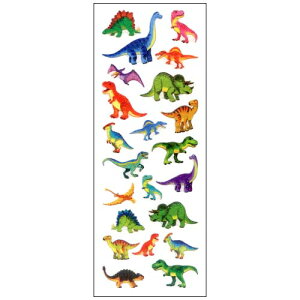 ラメ入シール 恐竜 CR361 ダイナソー カラフル 日本 japan nippon 文具 文房具 ステーショナリー ステッカー 奥山 日本製