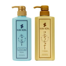 【お得な観音温泉ヘアケアセット】シャンプー 本体700ml＋コンディショナー 本体700ml 観音温泉水 アミノ酸シャンプー ハチミツ ヘアケア 温泉コスメ