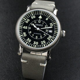 =テスト販売モデル =アリスト 腕時計 ARISTO Luftwaffe ルフトヴァッフェ グレイ 自動巻き パイロットウォッチ 4H32MG ドイツ時計 made in GERMANY
