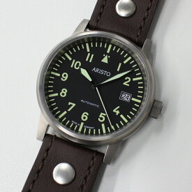 【精度証明付き】ARISTO Legacy 自動巻き 腕時計 5H84-R150A チタン 10気圧防水 高精度 R150A搭載 ドイツ製 PILOT 送料無料 メンズ ブランド