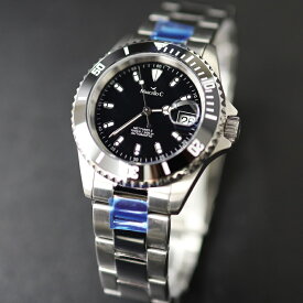 MarcelloC ネットウノ3 機械式 ドイツ製 ダイバーウォッチ セリタ SW200（スイス製オートマチック）搭載 2028.2 BLACK 腕時計 送料無料 メンズ ブランド