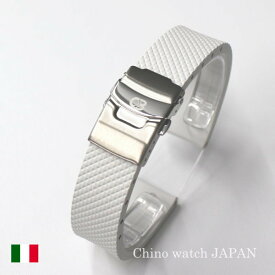 【13時までのご注文で当日発送！※土・日・祝日は除く】BC ボネット シンチュリーニ ラバーベルト 18mm 20mm 22mm WHITE Dバックルモデル オリス/オリスBC3/ORIS/ダイバーズウォッチ 送料無料 腕時計 時計