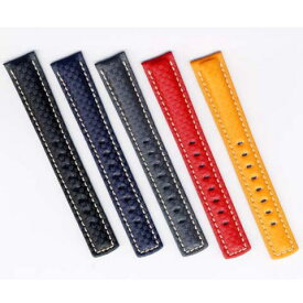 ヒルシュ 腕時計ベルト HIRSCH カーボン アビエ式バネ棒付き 18mm 20mm 22mm 時計ベルト バンド 腕時計用 時計 送料無料