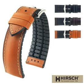 ヒルシュ 腕時計ベルト HIRSCH ジェームス アビエ式バネ棒付き 18mm 20mm 22mm バンド ラバーベルト ラバーバンド 送料無料