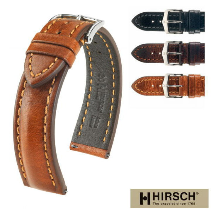 楽天市場】ヒルシュ 腕時計ベルト HIRSCH ルッカ アビエ式バネ棒付き 