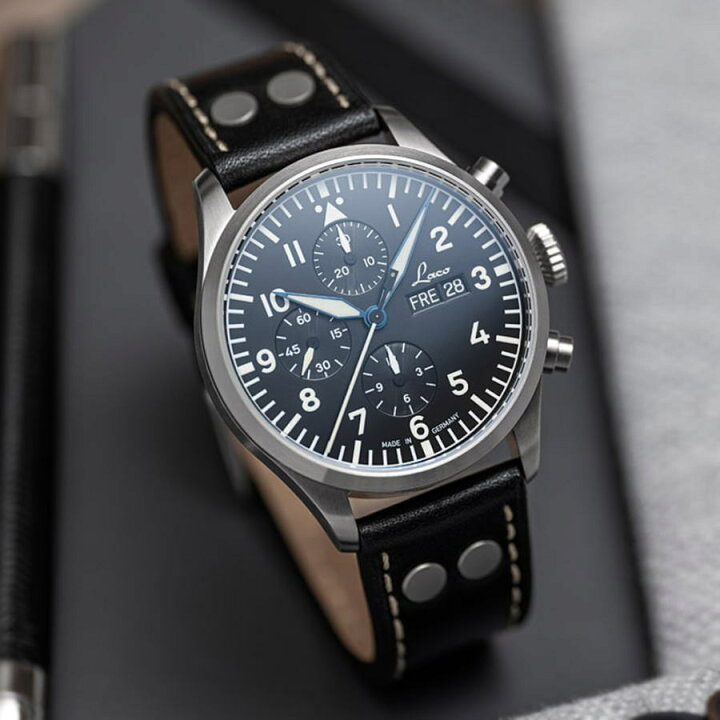 楽天市場】ラコ 腕時計 Laco 862148 CHRONOGRAPHS Kiel.2 Schwarz 