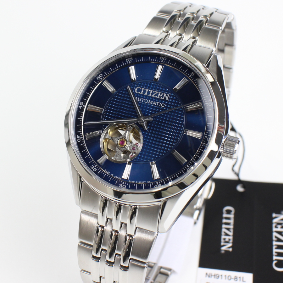シチズン CITIZEN コレクション 日本製 自動巻き 腕時計 NH9110-81L オープンハート 青 精度 −20～＋40秒（日差） |  c-watch company