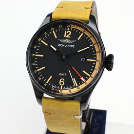 アイアンアニー 腕時計 IRON ANNIE FLIGHT CONTROL 5148-2QZ GMT クォーツ BLACK ドイツ時計 送料無料 ユンカース JUNKERS メンズ ブランド