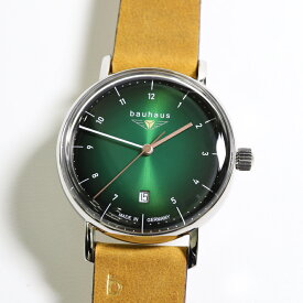 バウハウス 腕時計 BAUHAUS 2141-4QZ グリーン文字盤 クォーツ ドイツ時計 男女兼用 ボーイズサイズ 送料無料 ブランド