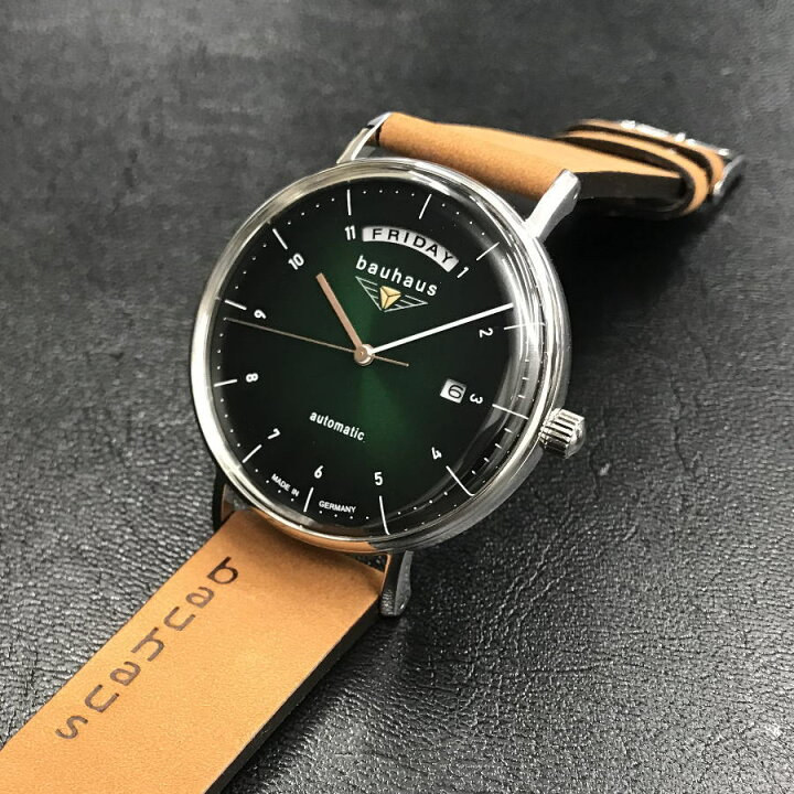 楽天市場】バウハウス 腕時計 BAUHAUS 2162-4AT ダークグリーン 自動 