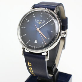 バウハウス 腕時計 BAUHAUS 2141-3QZ ダークブルー文字盤 クォーツ ドイツ時計 男女兼用 ボーイズサイズ 送料無料 ブランド