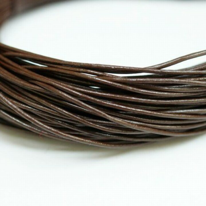 楽天市場】本革 丸紐 1.5mm ブラウン 1M単位の切り売り 皮ひも 茶 こげ 