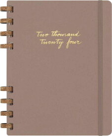 Moleskine 2024 Spiral Planner, 12M, Extra Large, Crush Almond, Hard Cover (7.5 x 10)