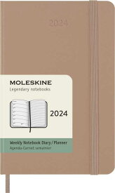 Moleskine 2024 Weekly Planner, 12M, Pocket, Sandy Brown, Hard Cover (3.5 x 5.5)