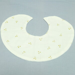 Lien de famille チェリー柄 よだれかけ スタイ ギフト新生児 赤ちゃん用 男の子 女の子 リヤンドファミーユ 出産祝い おしゃれ かわいい パイル 日本製 綿100% 送料無料 名入れ お名前刺繍 お名前