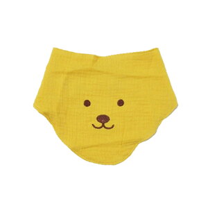 にこちゃん くまさん バンダナビブ 三角スタイ よだれかけ スタイ ギフトにおすすめ 新生児 赤ちゃん用 男の子 女の子 インスタ映え クマ ニコ ホワイト イエロー オレンジ 小さめスタイ 可